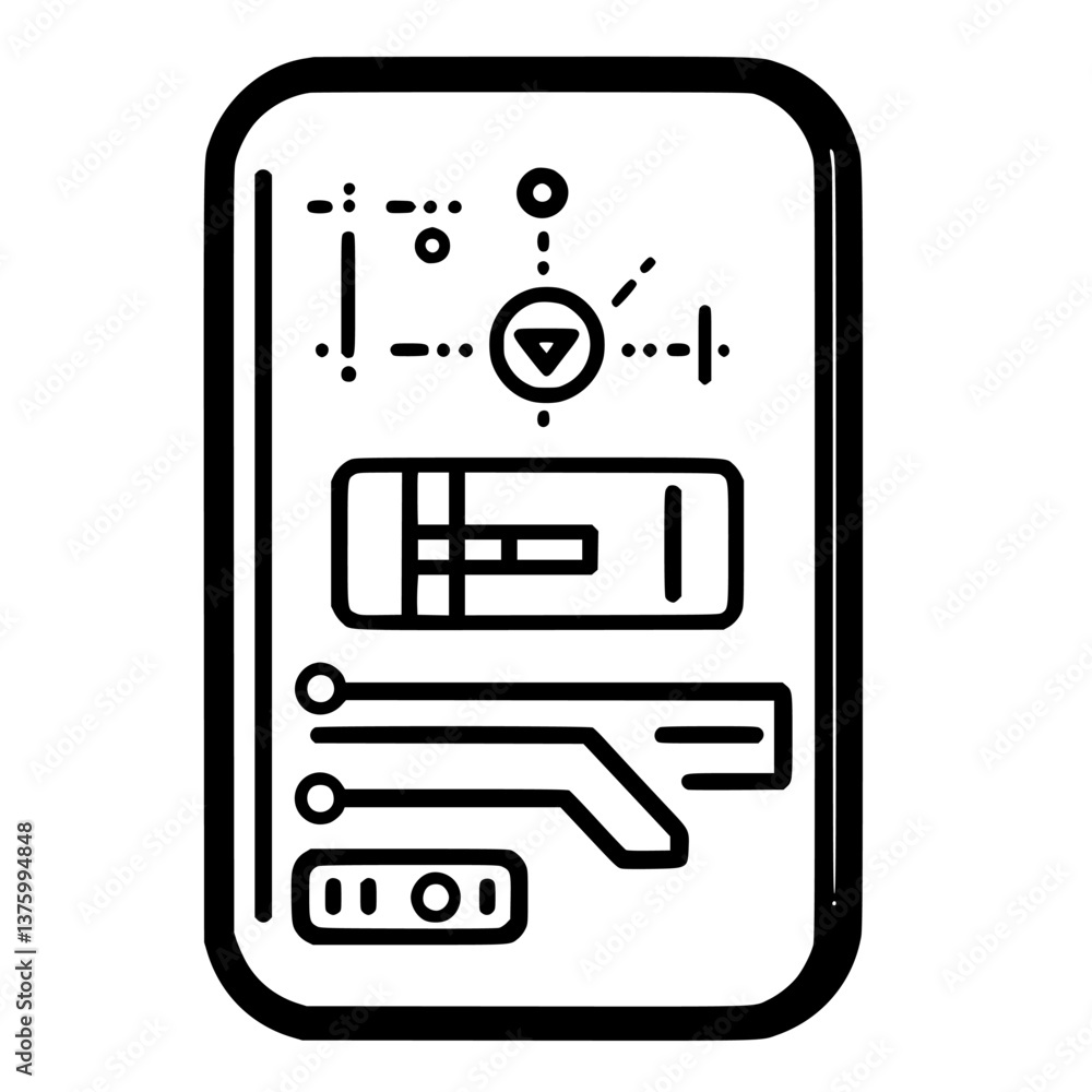 Poster circuit board with detailed components displayed for educational purposes in a workshop setting