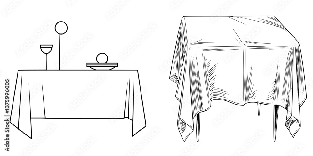 Poster elegant table settings with varied designs showcasing minimalistic and textured elements for dining 