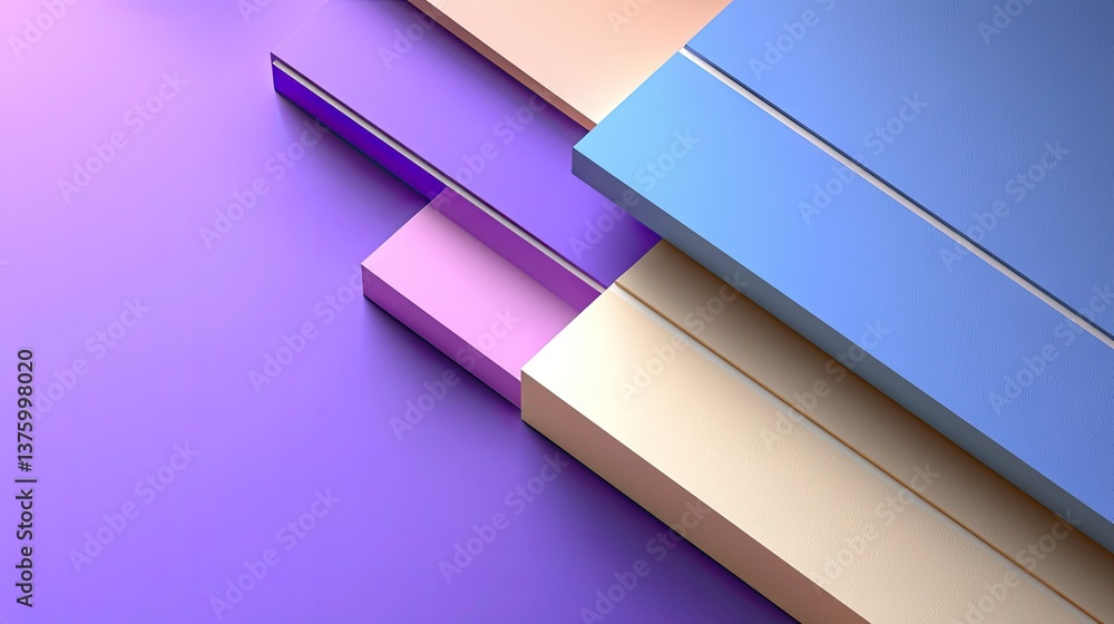 Aufkleber geometric abstract scene with purple color scheme and sharp diagonal stripes