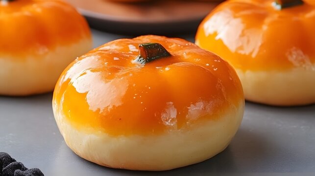 Delicious Autumn Pumpkin Shaped Breads Sweet Treats