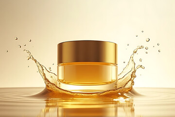 Luxury moisturizing cream splash studio environment beauty product photography elegant design