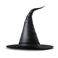 Isolated Black Witch Hat on White Background for Halloween Celebration