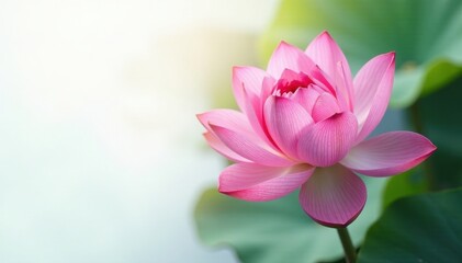 Pink lotus blossom, pristine white background, graphic, plant, lotus