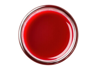 Vibrant red paint for creative projects and artistic designs on a transparent background, cut out