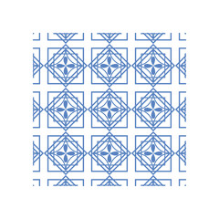 Blue and white geometric shapes. Seamless pattern design.