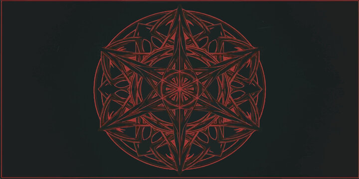 Sigil of Asmodeus, Occult Symbol Vector Illustration