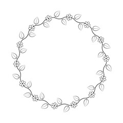 Decorative frame in floral style.