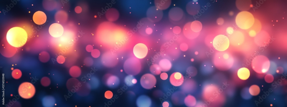 Poster colorful bokeh background with soft gradients and light trails for a dreamy effect