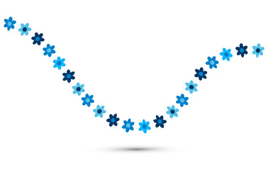 Fiori, primavera, estate, corona di fiori, linea, onda, floreale,