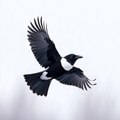 Crow in Flight,  Soft Light