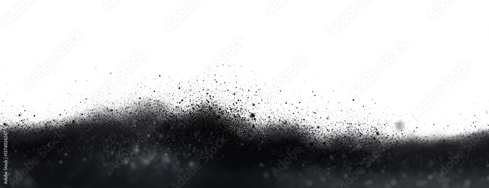 Poster png abstract fluid noise and grainy with soft and noise edges background black particles.