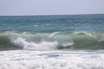 Waves on the beach. Summer.