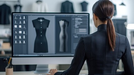 Innovative garment factory design process modern studio digital software creative environment designer's perspective