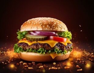  Burger special discount banner with blank space for text. Burger banner 