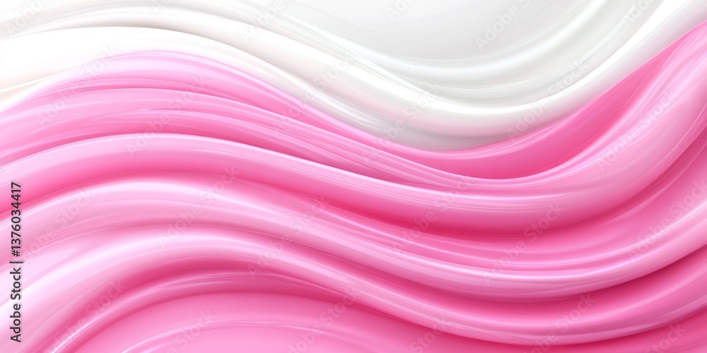 Poster seamless soft blush to pale raspberry gradient pattern of wavy elegant minimalist design elements