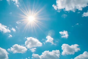 Bright Sunny Day Sky Cloudscape Background Image