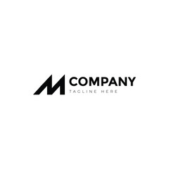 Letter m brand company modern logo design vector