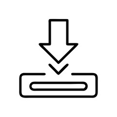 Fototapeta premium Icon of Download Arrow with Clean Lines and Shapes 