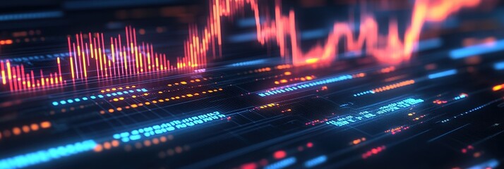 Dynamic Blue Technology Abstract: Data Streams and Circuit Board Patterns for Innovative Business Solutions. Futuristic Digital Network Visualization on Clean Background for Creative Marketing and Des