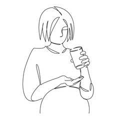 One continuous single drawing line art flat doodle medicine, mother, pill, pregnant, woman, pregnancy, health care, disease. Isolated image hand draw contour on a white background, hand drawn, not AI