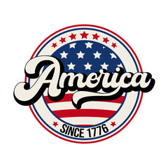 Vecteur de célébration du 4 juillet 1776, fête, coutume et célébration Américaine, Etats-Unis d'Amérique. 