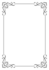 Vintage corner, corner for decorating cards, book elements