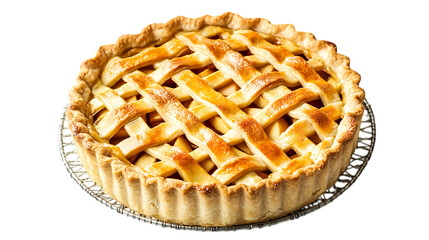 Freshly Baked Homemade Apple Pie on a Crisp White Background.png