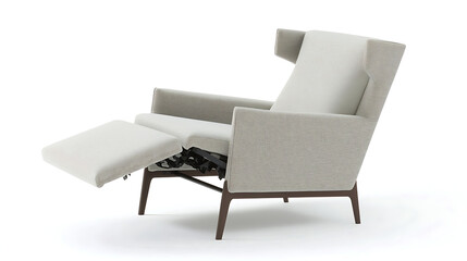 Fototapeta premium A white chair with a reclining mechanism