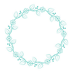 Decorative frame in floral style.