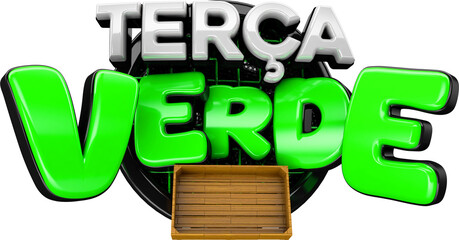 SELO 3D SEMANA VERDE PARA COMPOR.
