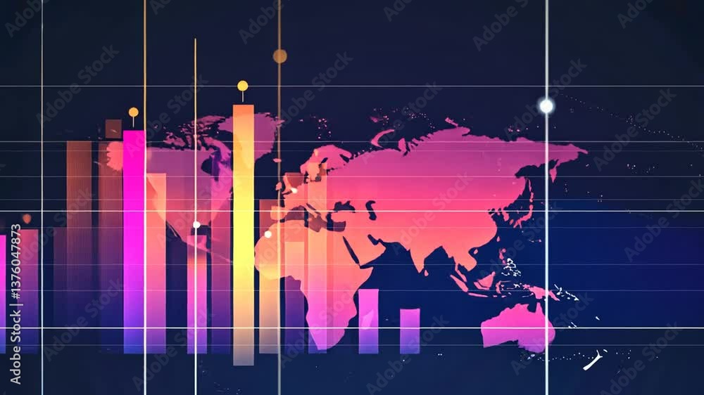 Poster global market analysis: visualizing data trends and insights across the world