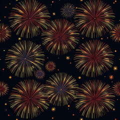 Naklejka premium Fireworks design