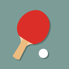 Ping Pong racket and balls,