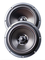 Highfidelity audio speakers pair modern design exceptional sound quality