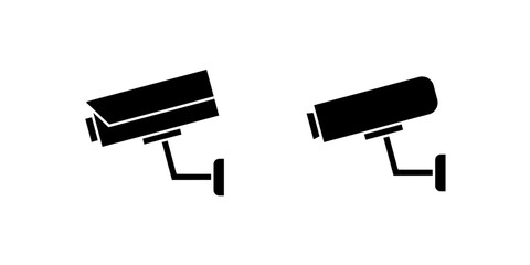 CCTV Icon Set. CCTV Vector Icon in line style design. CCTV Symbol. Vector illustration.