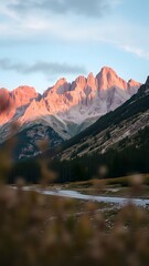 Fototapeta premium Serene Sunset Over Dolomites
