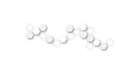 Sleek and Modern Abstract White and Grey Hexagonal Geometric Pattern Concept Designed for Use in High-Quality Templates, Digital Wallpapers, and Website Backgrounds