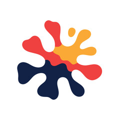 Abstract colorful paint splash design element