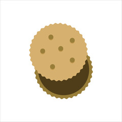 An illustration of a crunchy biscuit, ideal for tea time.