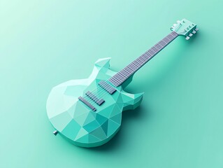 Obraz premium Low Poly Guitar