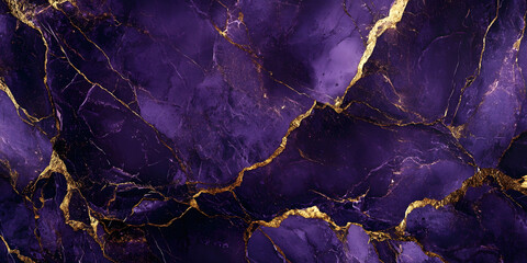 Royal purple marble background with rich violet and metallic gold veining, luxurious elegance.