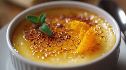 tonka bean creme brulee with candied