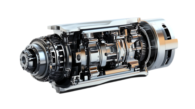  Realistic Car Transmission System Isolated on White.png