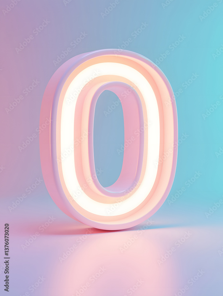 Poster 3d rendering digital font big sale event countdown concept element