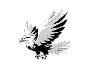 Obraz premium Eagle in Flight, Graphic Design