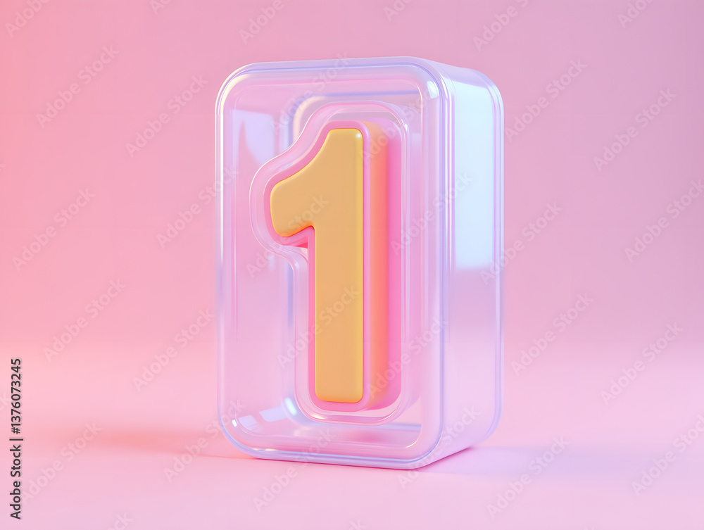Aufkleber 3d rendering digital font big sale event countdown concept element
