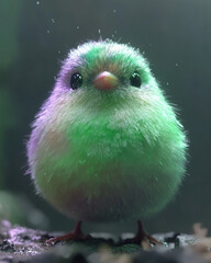 **a cheeky fat bird.AI generated 