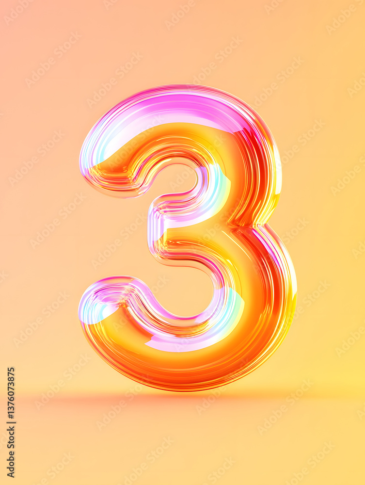 Poster 3d rendering digital font big sale event countdown concept element