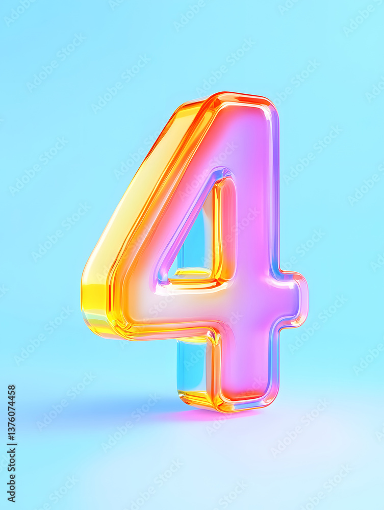 Poster 3d rendering digital font big sale event countdown concept element