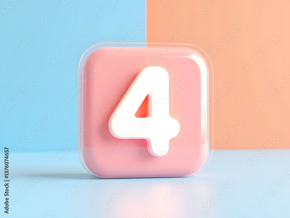 Poster 3d rendering digital font big sale event countdown concept element